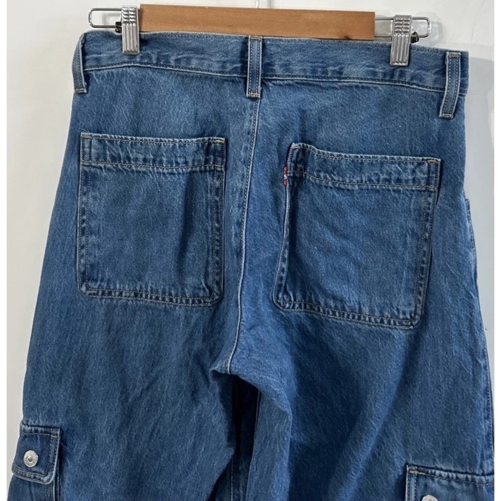 Women's Y2K Levis Superlow Cargo Jeans Baggy Skate Jeans Sz 27 - Picture 7 of 9